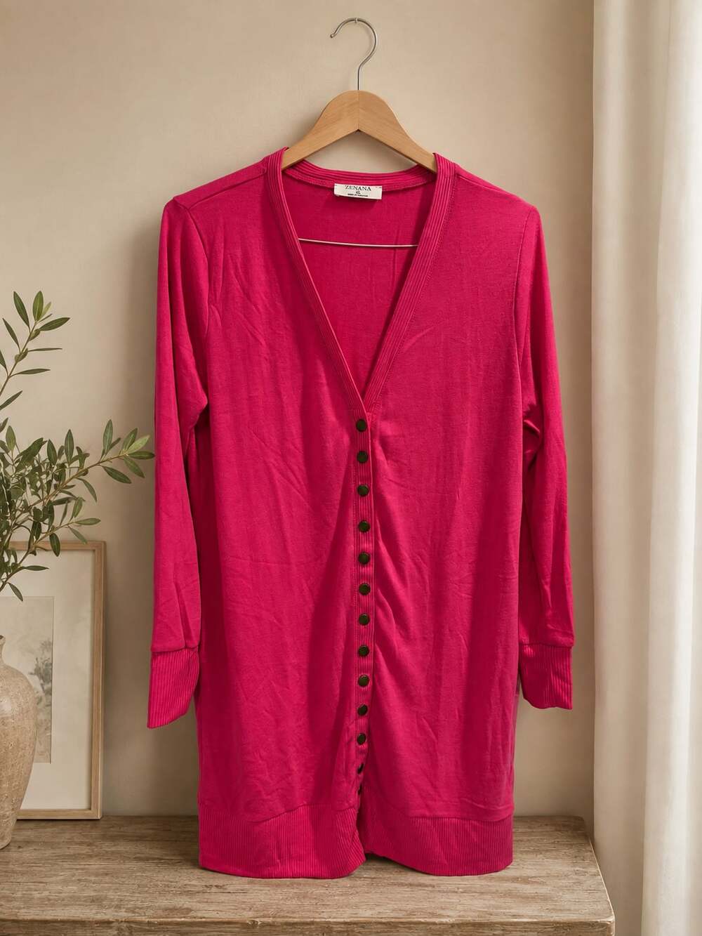 NWOT Zenana Cardigan or Sweater Dress Women's Long Sleeve V-Neck